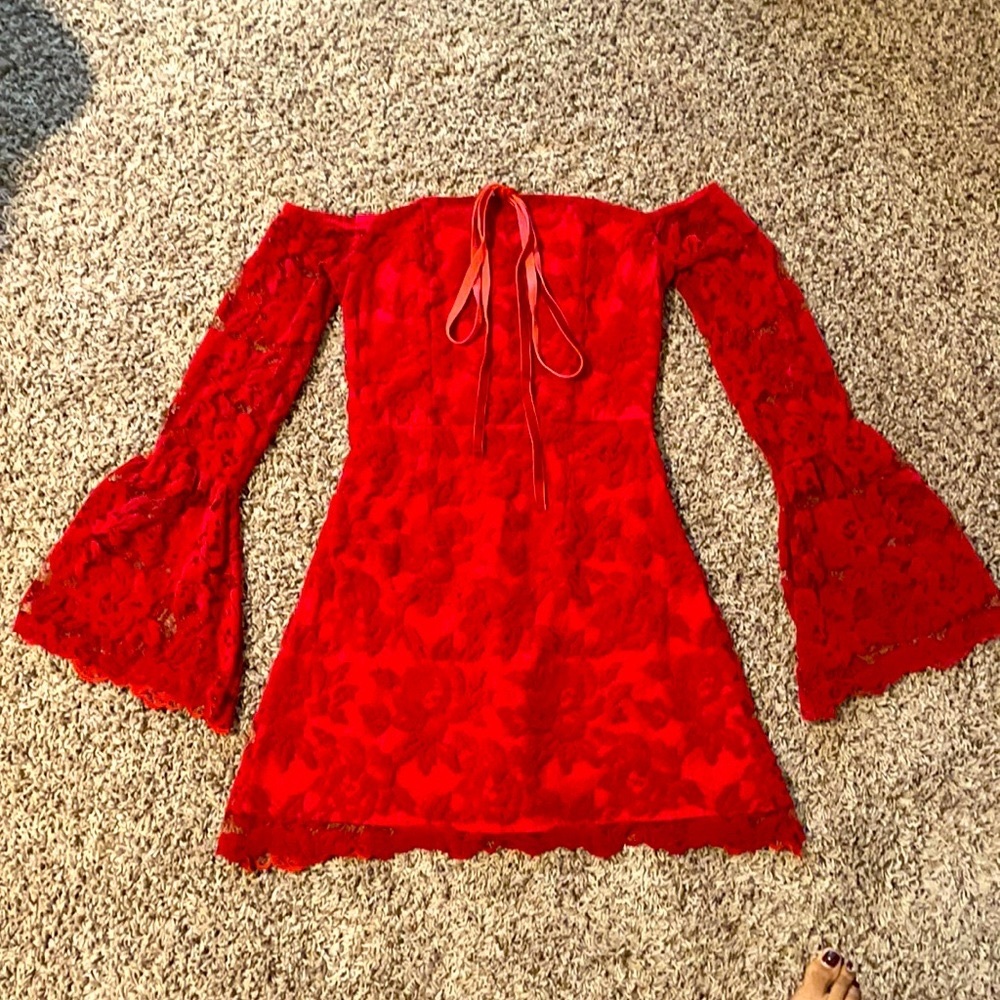 LOVERS + FRIENDS red encase dress